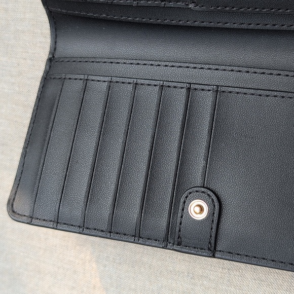 Kate Spade NY Staci Colorblock Large Slim Black, Nude, & Gold Wallet Leather - Picture 7 of 10